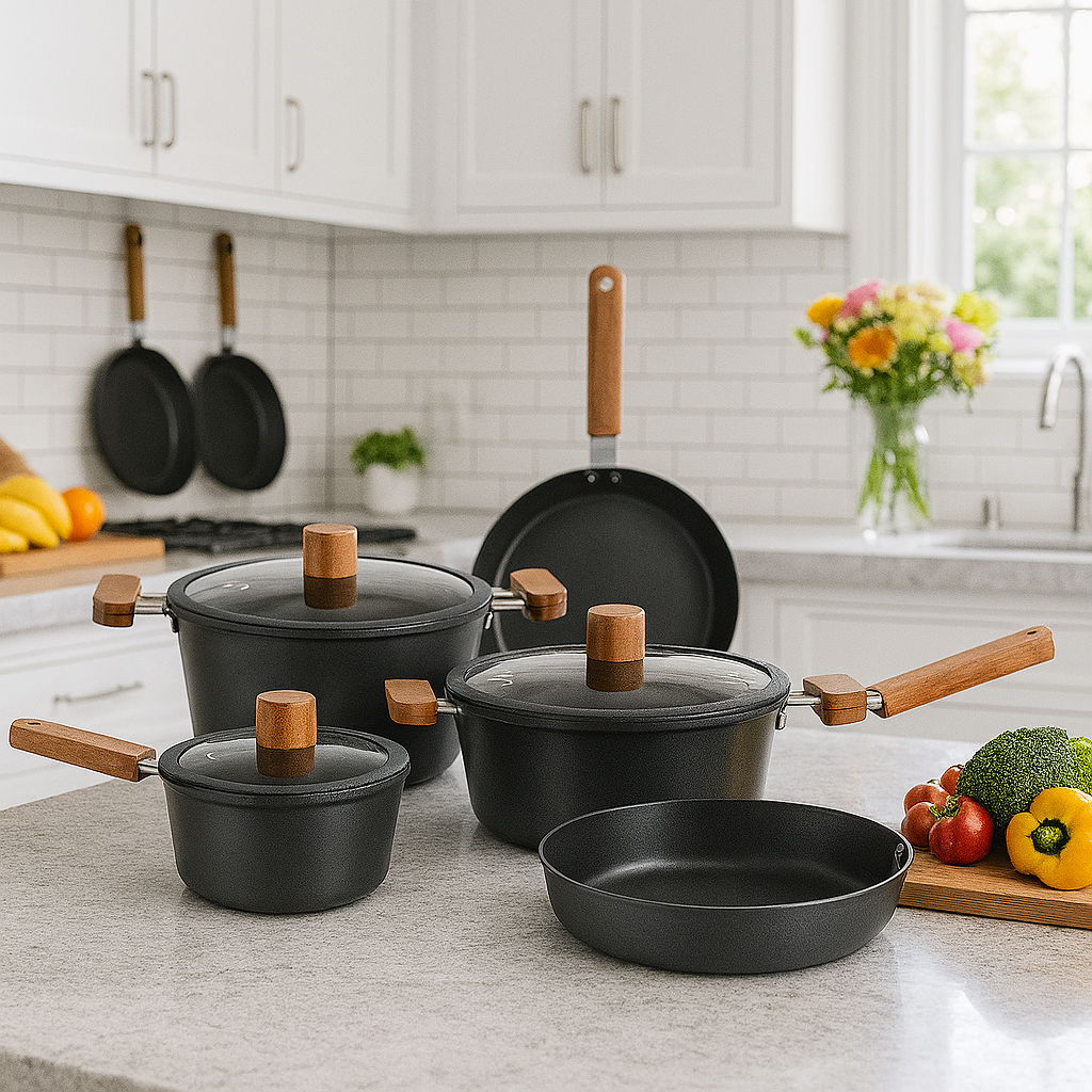 SET DE OLLAS EN MÁRMOL DE 9 PIEZAS PARÍS