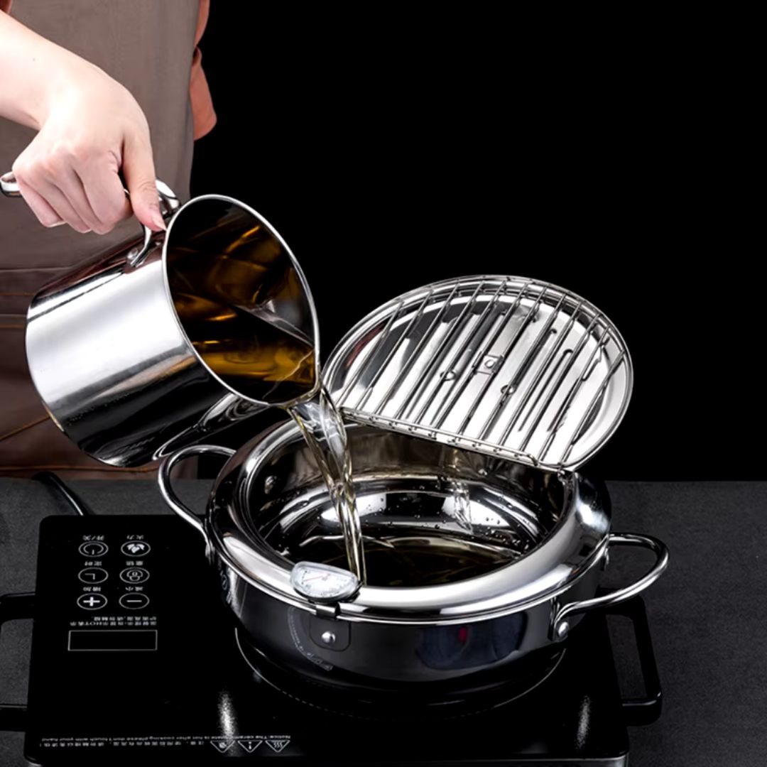 Olla para freir con control de temperatura