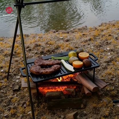 Parrilla De Hierro Fundido Doble Cara