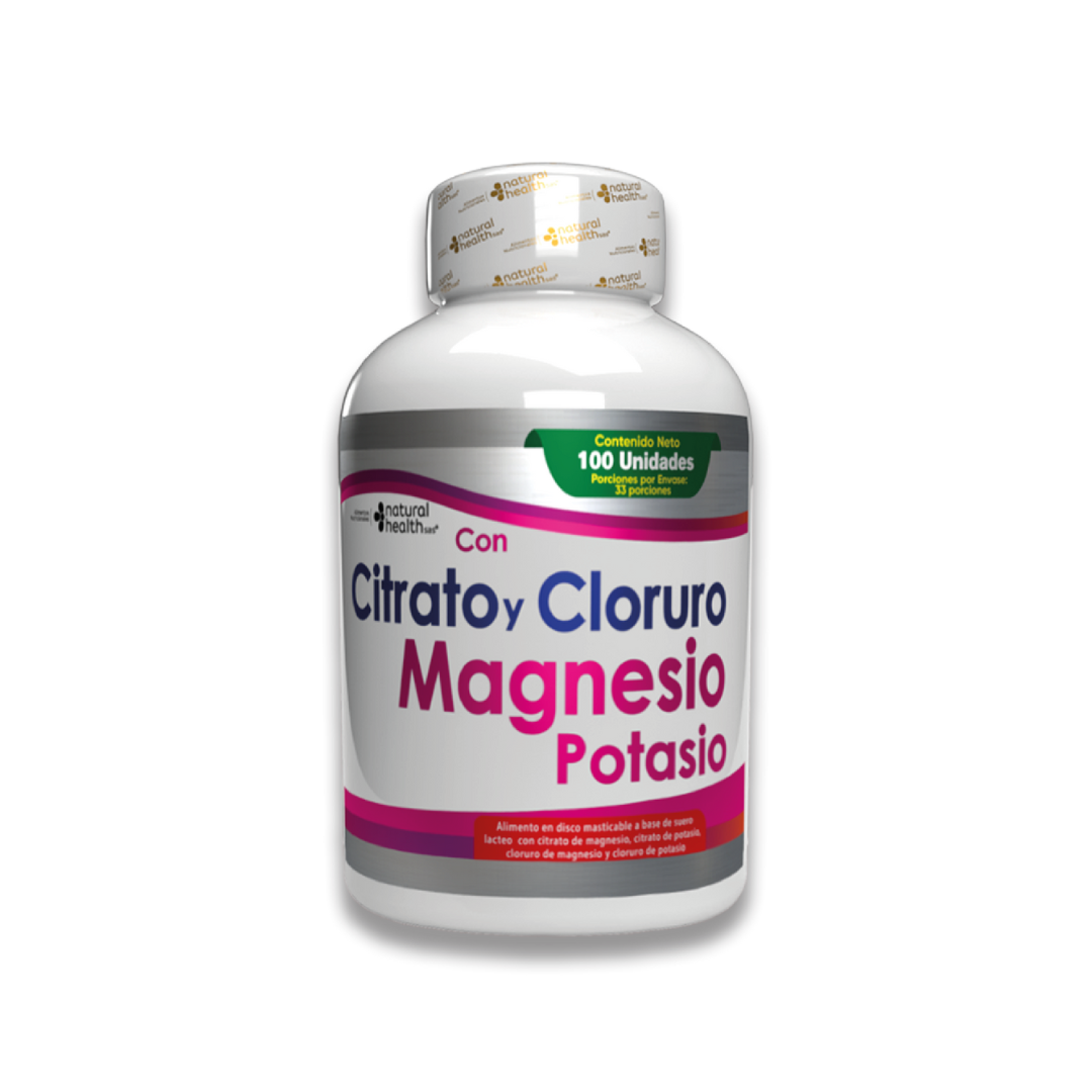 Citrato y Cloruro Magnesio y Potasio 100 Und