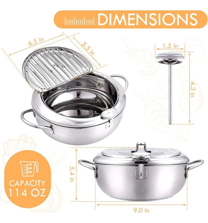 Olla para freir con control de temperatura