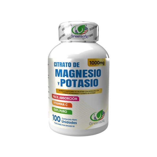 CITRATO  MAGNESIO Y POTASIO 1000mg GREEN