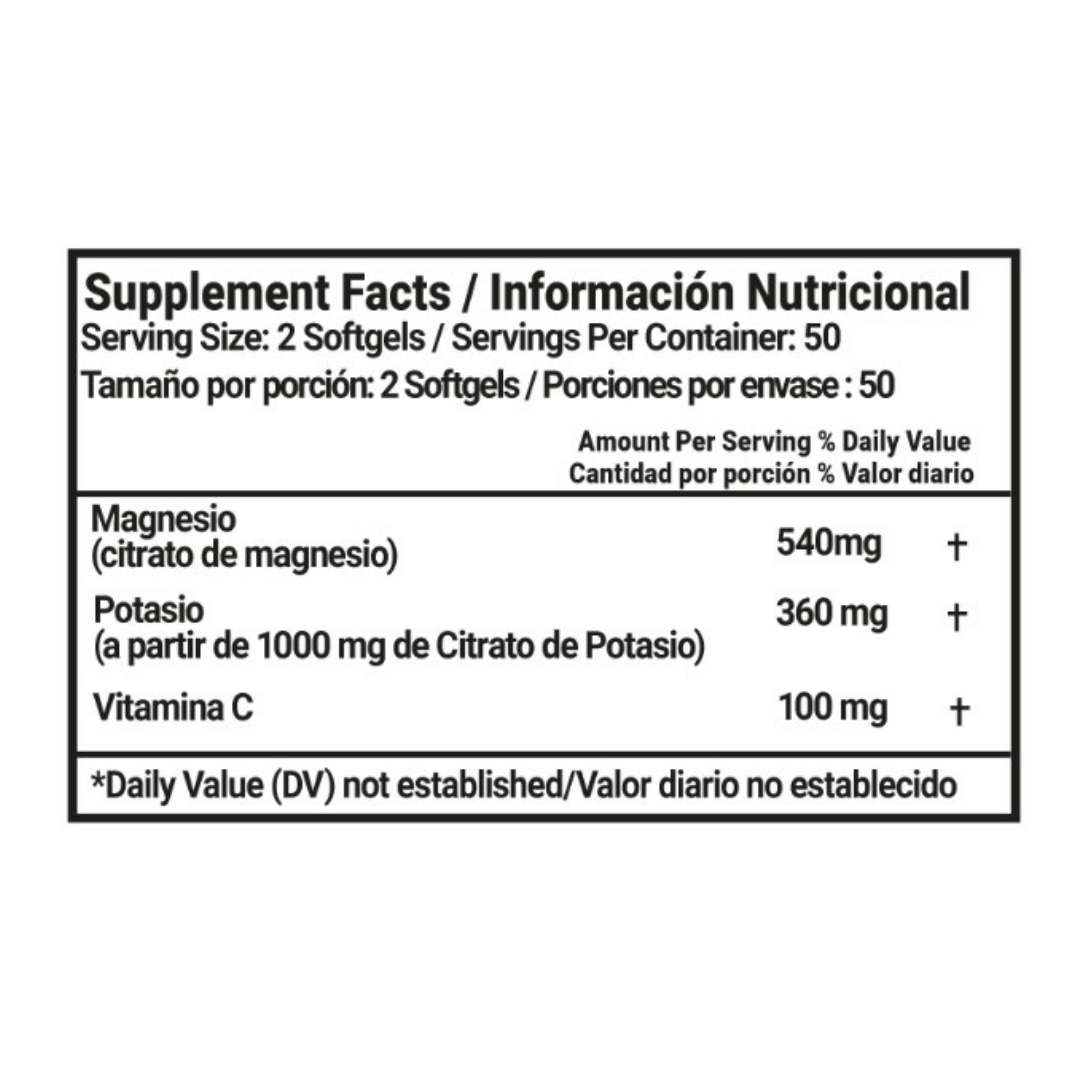 CITRATO  MAGNESIO Y POTASIO 1000mg GREEN
