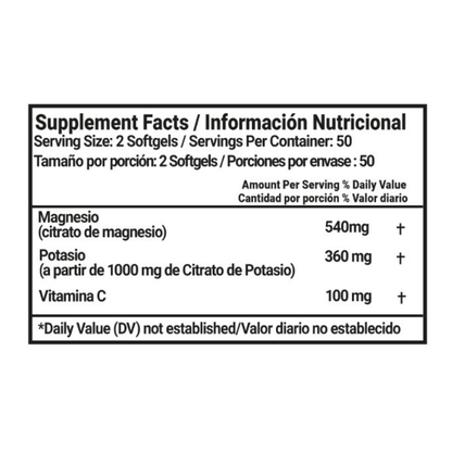CITRATO  MAGNESIO Y POTASIO 1000mg GREEN