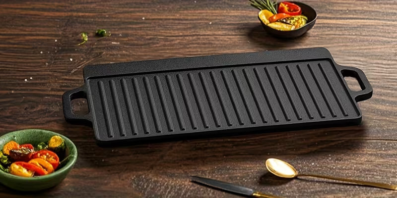 Parrilla De Hierro Fundido Doble Cara