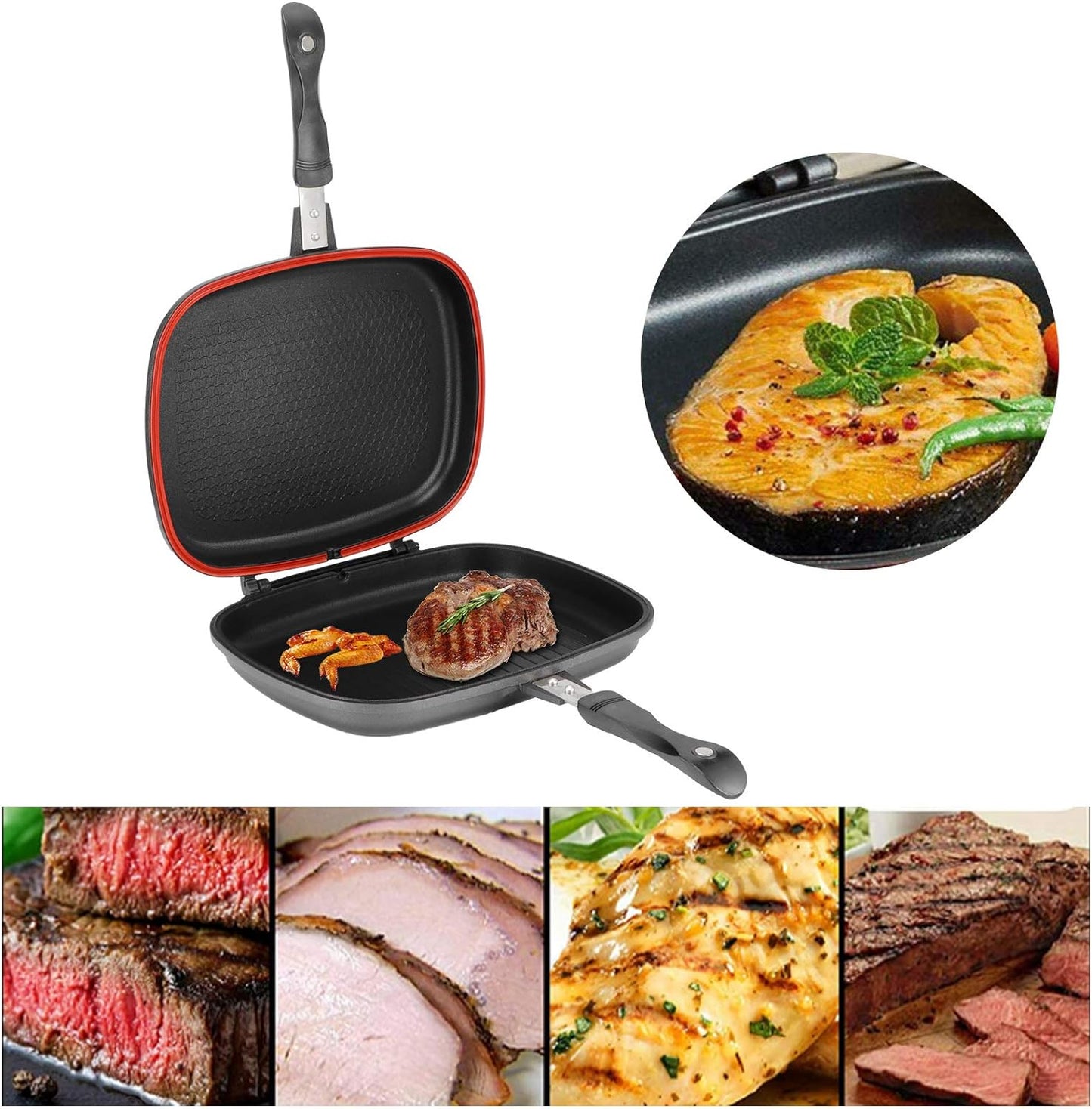 Sartén Doble Parrilla Antiadherente Dessini Italy