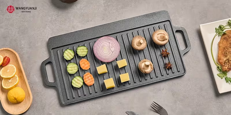 Parrilla De Hierro Fundido Doble Cara