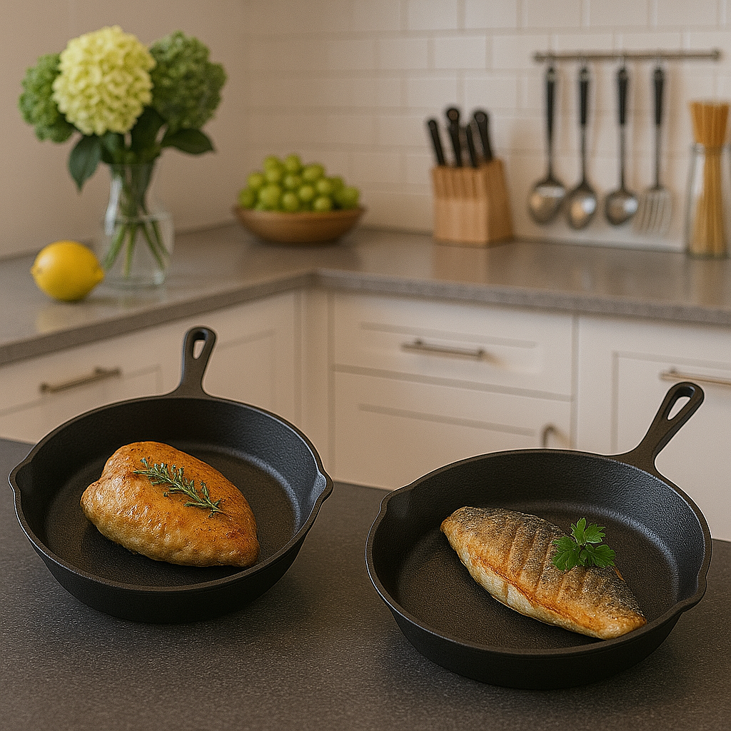 Set x 2 Sartenes grandes de Hierro fundido 27cm