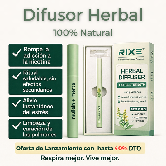 Difusor Herbal RIXE™ La salida del cigarrillo y el vape que tu cuerpo estaba esperando