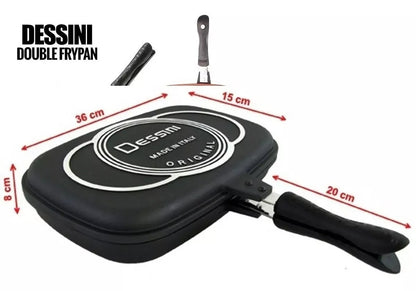 Sartén Doble Parrilla Antiadherente Dessini Italy
