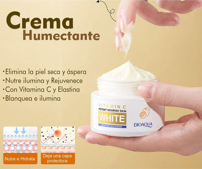 Kit Facial Bioaqua: Limpiador, Hidratación y Protector
