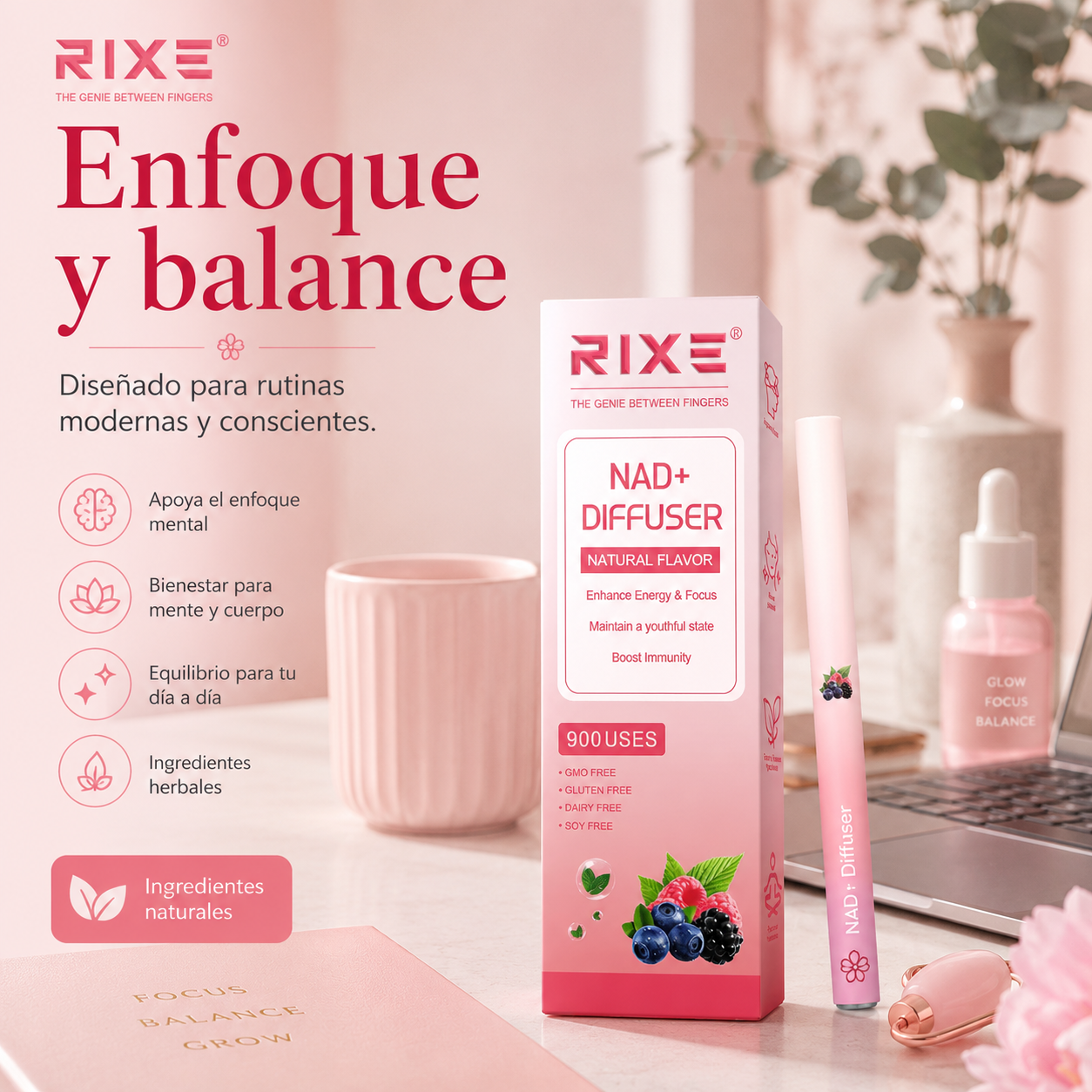 Difusor Herbal RIXE™ La salida del cigarrillo y el vape que tu cuerpo estaba esperando